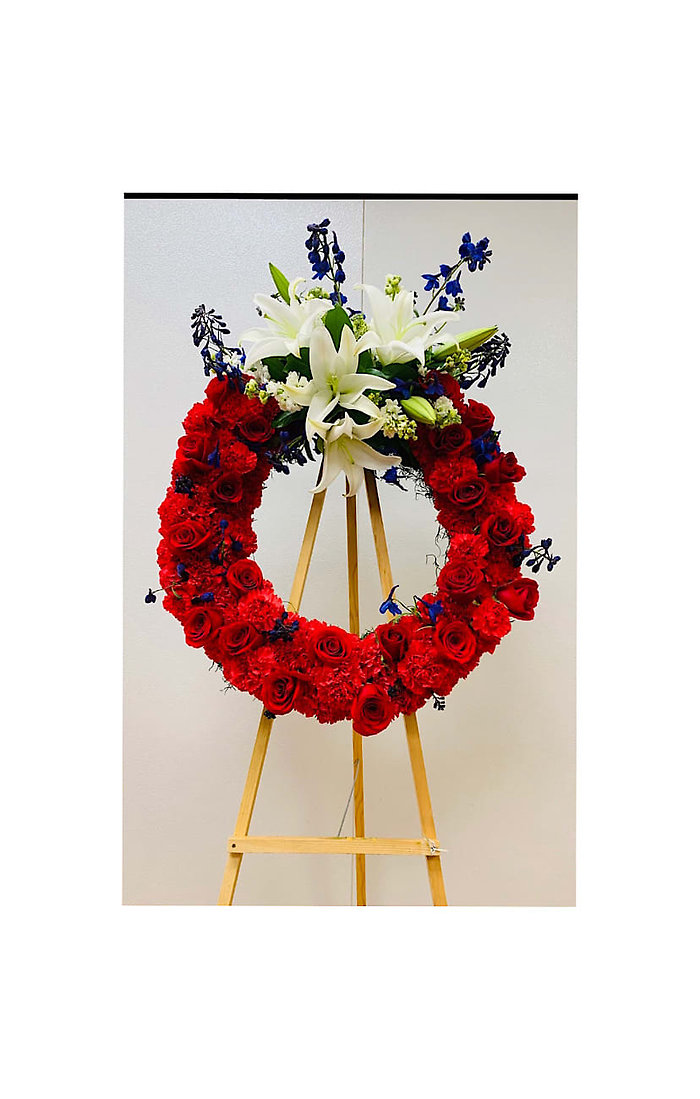 Patriotic Wreath by Everblooming Floral &amp; Gift