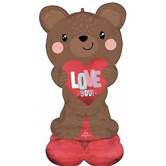 JUMBO LOVE YOU BEAR BALLOON DECOR (49\" height)