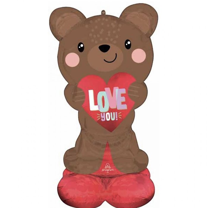 JUMBO LOVE YOU BEAR BALLOON DECOR (49\" height)