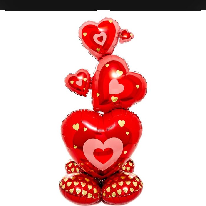 jUMBO HEARTS BALLOON DECOR (55\" TALL)