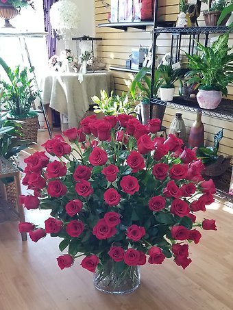 99 Red Long Stem Premium Roses