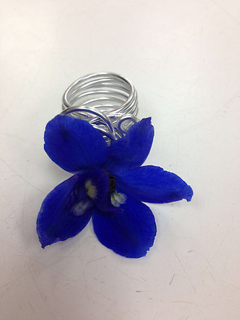 Royal Blue Delphinium Ring
