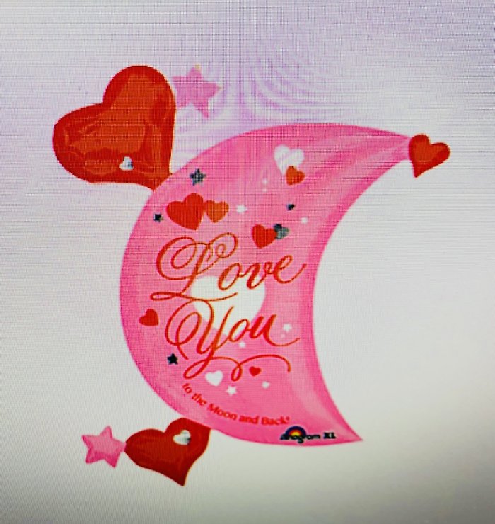 JUMBO LOVE YOU TO THE MOON AND BACK MYLAR BALLOON